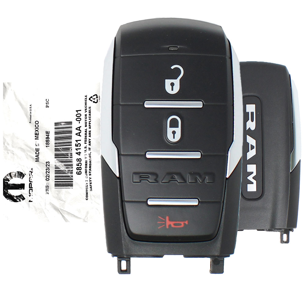2019-2024 Dodge Ram 1500 Smart Remote Key 3 Buttons 68584151AA OHT-4882056 Questions & Answers