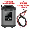 Bundle of TOPDON Tornado90000 Professional Grade Battery Smart Charger and FREE TOPDON Extension Clamp Cable T90DC