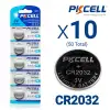 Bundle of 50 CR2032 3V Lithium Coin Cell Batteries (10 Packs of 5, Blister Card Packaging)