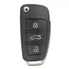 Flip Remote Key for Audi IYZ 3314 4F0837220 3 Button