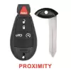 Fobik Remote Proximity Key For Chrysler Dodge IYZ-C01C 5 Buttons