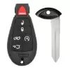 Fobik Remote Key For Jeep Grand Cherokee, Commander 6 Buttons IYZ-C01C, M3N5WY783X