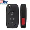 ILCO LookAlike Flip Remote Key for Audi 4D0837231M MYT8Z0837231 FLIP-AUDI-4B1