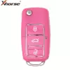 Xhorse Wire Flip Remote Key B5 Style 3 Buttons Pink Color XKB502EN