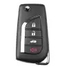 Xhorse Universal Wired Flip Remote Key Toyota Style Key 4 Button XKTO10EN