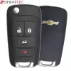 Chevrolet Peps Flip Proximity Remote Key Strattec 5921872 with 4 Buttons