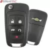 Chevrolet PEPS Flip Remote Key Strattec 5921873 with 5 buttons