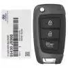 2021-2022 Hyundai Kona Flip Remote Key 95430-J9300 2AV76-NMOK-451T 3 Button