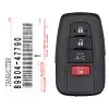 2021-2022 Toyota Prius Prime Smart Keyless Remote 89904-47790 HYQ14FLA BOARD 3450