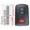 2012-20 Toyota RAV4, Prius C, V Smart Keyless Remote 89904-52290 HYQ14FBA