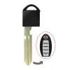 Emergency Black Head Insert Key Blade With Chip Box For Nissan Infiniti