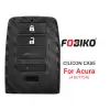 Silicon Cover for Acura Smart Remote Key 4 Button Carbon Fiber Style Black
