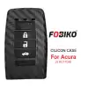 Silicon Cover for Acura Smart Remote Key 5 Button Carbon Fiber Style Black
