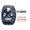 Silicon Cover for Honda Remote Key 4 Button Carbon Fiber Style Black