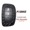 Silicon Cover for Hyundai Smart Remote Key 4 Button Carbon Fiber Style Black