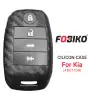 Silicon Cover for Kia Smart Remote Key 4 Button Carbon Fiber Style Black