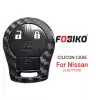 Silicon Cover for Nissan Remote Head Key 4 Button Carbon Fiber Style Black