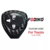 Silicon Cover for Toyota Remote Head Key 3 Button Carbon Fiber Style Black