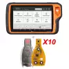 Bundle of VVDI Key Tool Plus Pad and 10 Pieces BE Key Board Yellow XNBZT1GL and 10 Pieces Remote Shell