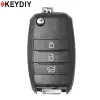KEYDIY KD Universal Car Flip Remote Key Kia Style 3 Buttons B19-3