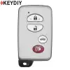 KeyDiy KD Toyota Universal Smart Remote Key 4 Button With Silver Key Shell TDB03-4