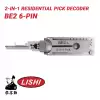 Original Lishi BE2 6-Pin Best A 2-in-1 Residential Pick Decoder Anti Glare