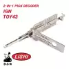 Original Lishi TOY43 for Toyota 2-in-1 Pick Decoder Ignition Anti Glare