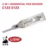 Original Lishi Schlage C123 S123 2-in-1 Residential Pick Decoder Anti Glare