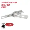 Original Lishi FB77 for DAF Trucks 2-in1- Pick Decoder AG