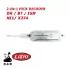 Original Lishi HI1/X274 for Hino Trucks 2-in-1 Pick & Decoder Ignition Door Lock Anti Glare
