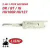 Original Lishi HU100R HU127 V.3 8 Cut for BMW 2-in-1 Pick Decoder Ignition Door Trunk Anti Glare