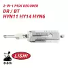 Original Lishi HYN11 HYN6 HY14 V2 for Hyundai Kia 2-in-1 Pick Decoder