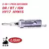 Original Lishi HY17 HYN15 for Hyundai 2-in-1 Pick Decoder Ignition Door Trunk Anti Glare