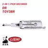 Original Lishi TOY38R TR44 DH4R for Toyota 8 Cut 2-in-1 Pick Decoder