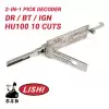 Original Lishi HU100 10 Cuts for GM 2-in-1 Pick Decoder Ignition Door Trunk Anti Glare