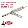 Original Lishi HU100 8 Cut for GM 2-in4-1 Pick Decoder Anti Glare