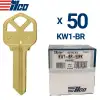 ILCO Brass Finish Key Blank KW1 Kwikset Pack of 50
