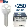 ILCO Nickel Plated Finish Key Blank KW1 Kwikset Pack of 250