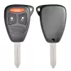 Remote Head Key Shell With Blade For Chrysler Jeep Dodge 3 Button (Clip-on)