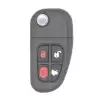 Flip Remote Key Shell Replacement for Jaguar 4 Buttons wih Head