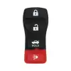 Rubber Key Fob Shell For Nissan 4 Button