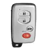 Smart Remote Key Shell For Toyota 4 Button Silver Color With Emergency Key