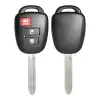 Remote Head Key Shell For Toyota With Blade TOY43 3 Button (Clip-on)