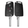 Flip Remote Key Shell For VW 4 Button With Flip Blade HU163T HU66