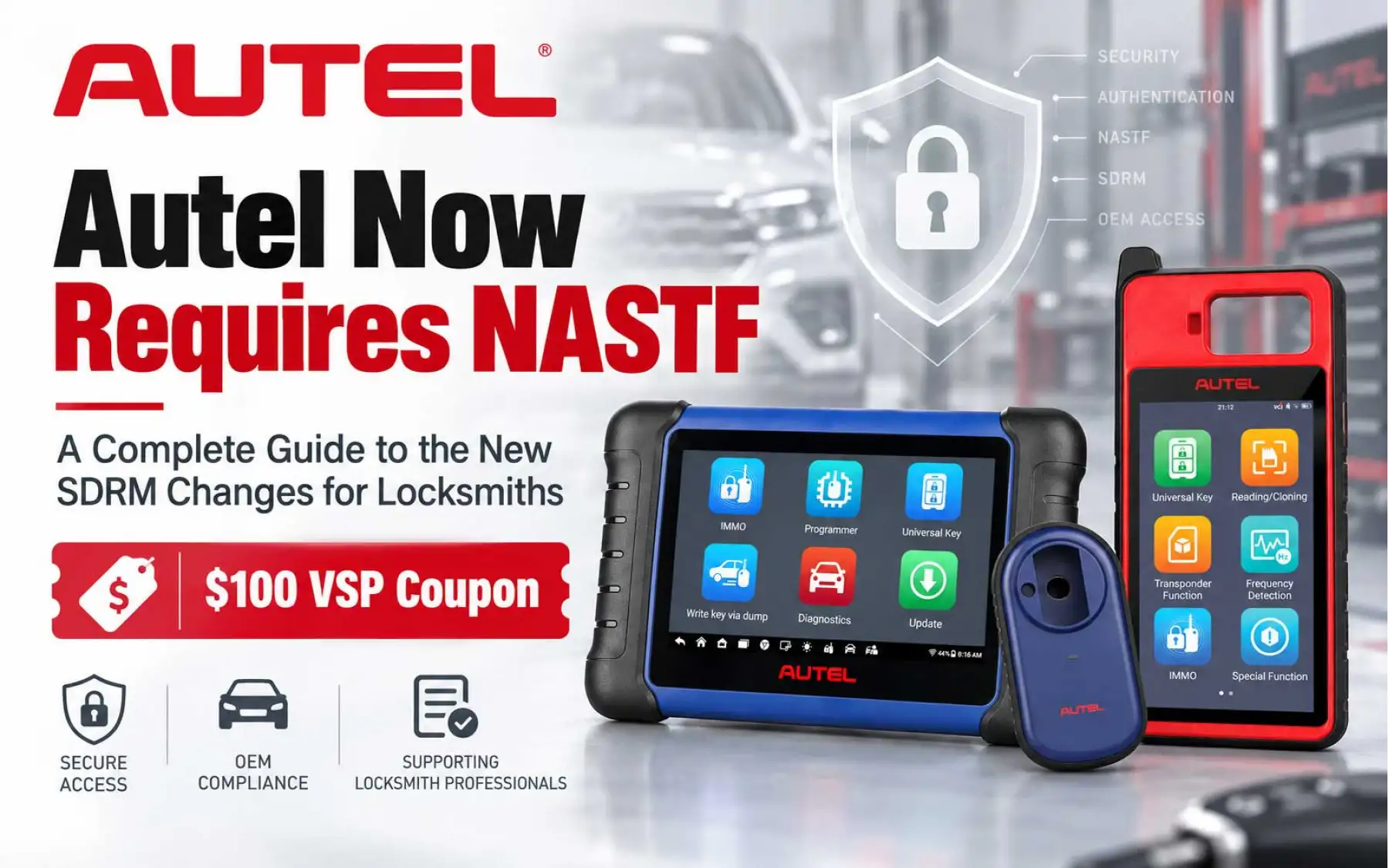 NASTF VSP & Autel SDRM Requirements: What Automotive Locksmiths Need to Know in 2026