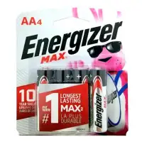 Energizer Alkaline Batteries AA Rechargeable 4 Batteries Each Card
