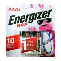 Energizer Alkaline Batteries AAA Rechargeable 4 Batteries Each Card