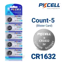 5-Count CR1632 Lithium Batteries, 3V Coin Cell (Blister Card)