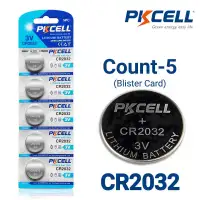 5-Count CR2032 Lithium Batteries, 3V Coin Cell (Blister Card)