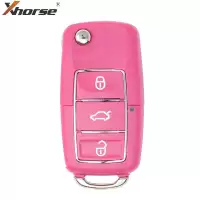 Xhorse Wire Flip Remote Key B5 Style 3 Buttons Pink Color XKB502EN